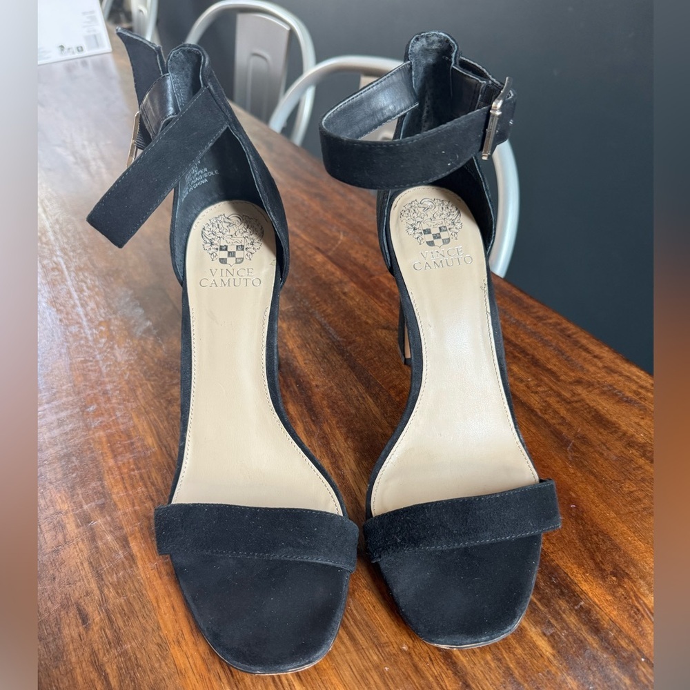Vince Camuto Black Strappy Heels
